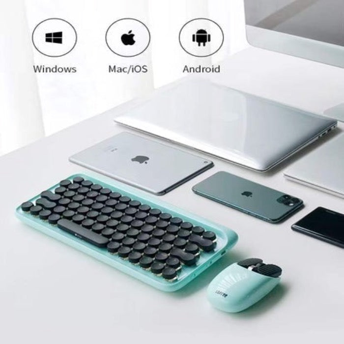 LOFREE® Retro Mechanical Keyboard - Wireless Gaming Keyboard for PC , Laptop , Tablet & Phone