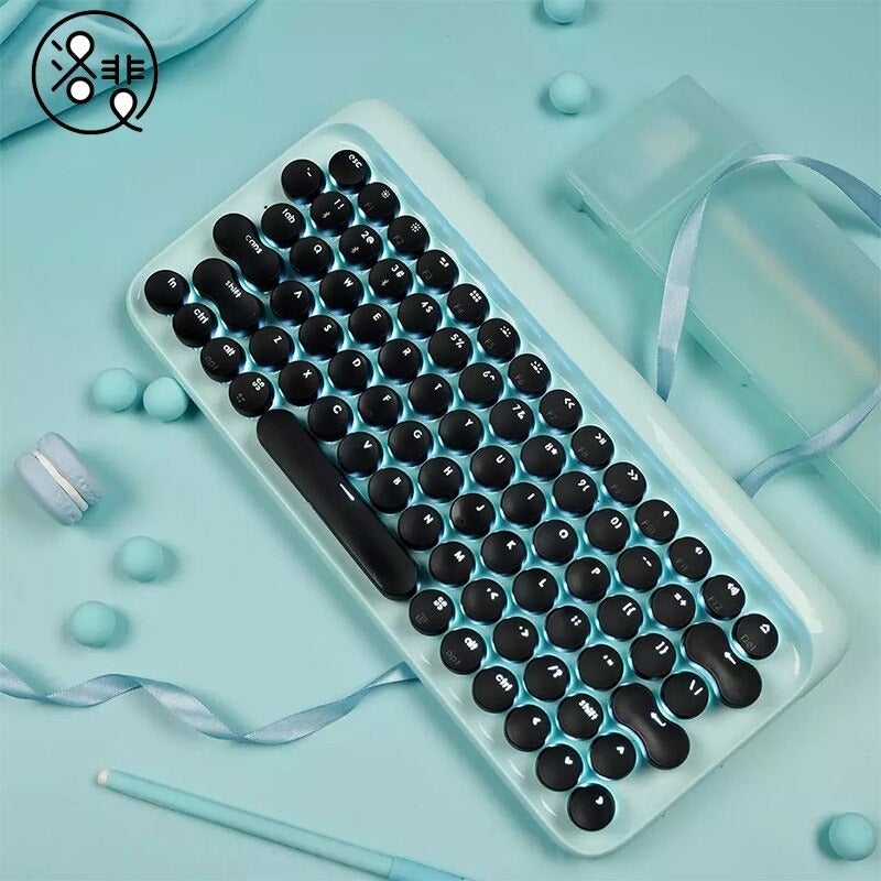 LOFREE® Retro Mechanical Keyboard - Wireless Gaming Keyboard for PC , Laptop , Tablet & Phone